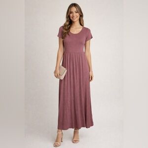 Elegant Mauve Maxi Dress